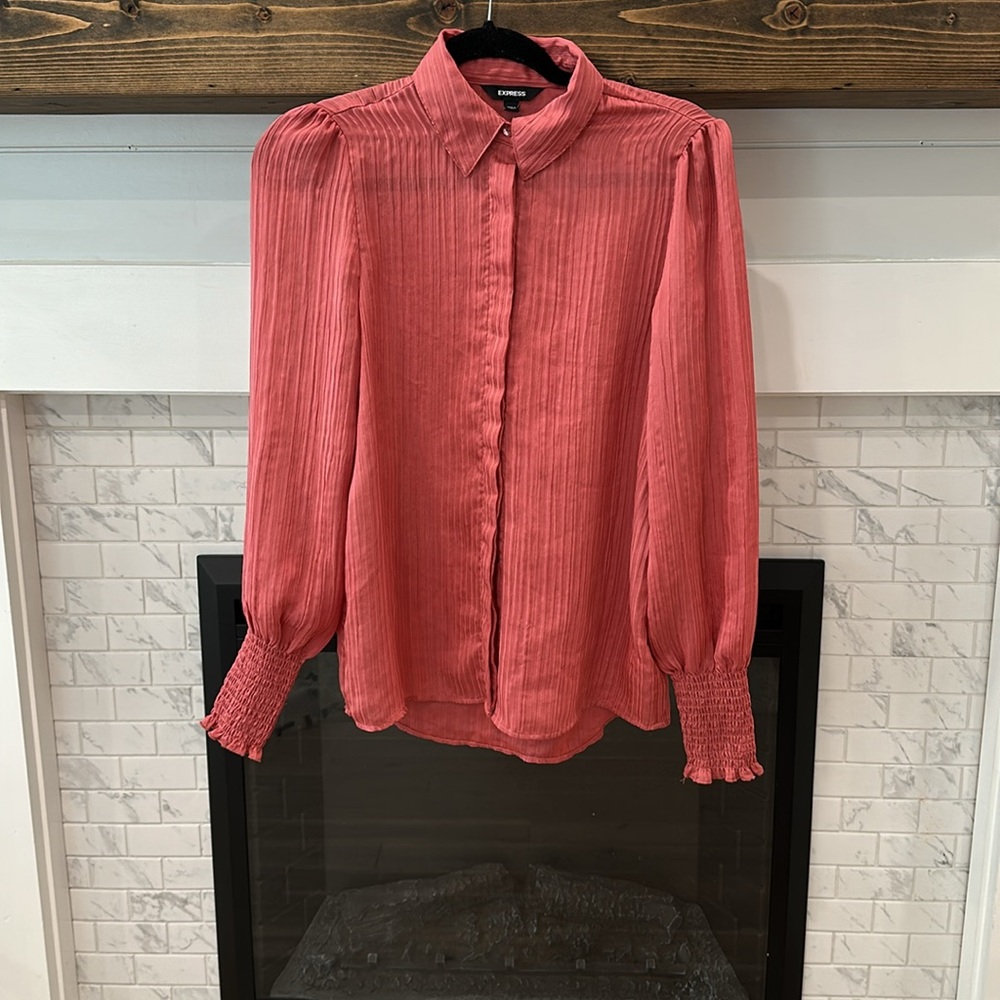 Express Textured Rose Blouse 3 for $20